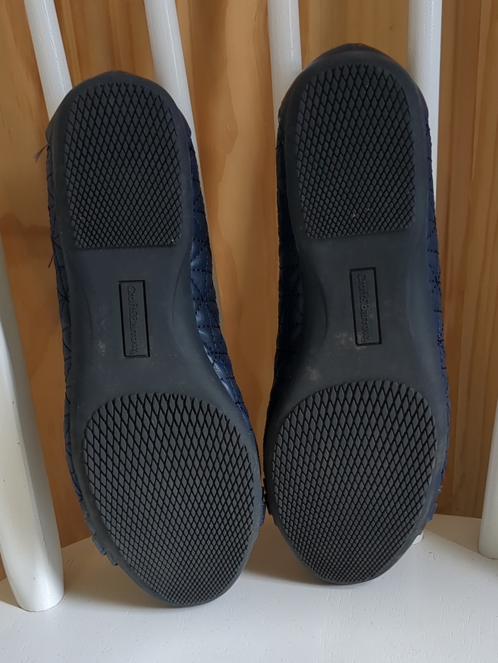 Croft & Barrow Quilted Navy Ballet Flats with Buckle Accent. Size 8.5 Wide. - Picture 4 of 5
